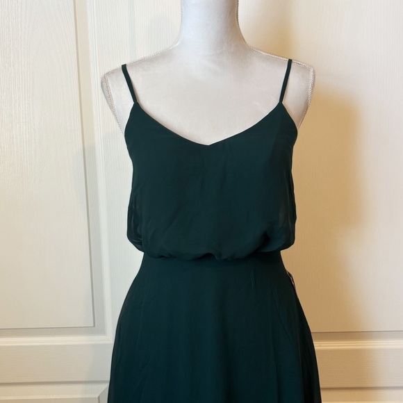 Birdy Grey Gwennie Chiffon Emerald Green Maxi Dress Small NWT - Picture 4 of 14